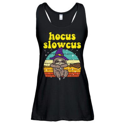 Halloween Witch Sloth Retro Animal Print Adorable and Magical Ladies Essential Flowy Tank