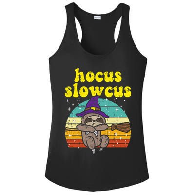 Halloween Witch Sloth Retro Animal Print Adorable and Magical Ladies PosiCharge Competitor Racerback Tank