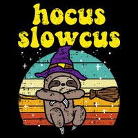 Halloween Witch Sloth Retro Animal Print Adorable and Magical Poster