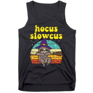 Halloween Witch Sloth Retro Animal Print Adorable and Magical Tank Top