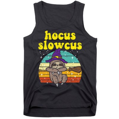 Halloween Witch Sloth Retro Animal Print Adorable and Magical Tank Top