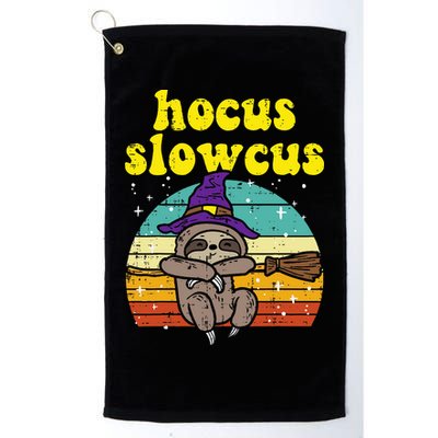 Halloween Witch Sloth Retro Animal Print Adorable and Magical Golf Towel
