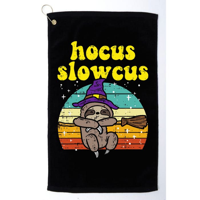 Halloween Witch Sloth Retro Animal Print Adorable and Magical Golf Towel