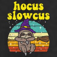 Halloween Witch Sloth Retro Animal Print Adorable and Magical Golf Towel