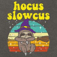Halloween Witch Sloth Retro Animal Print Adorable and Magical Cotton Canvas Backpack