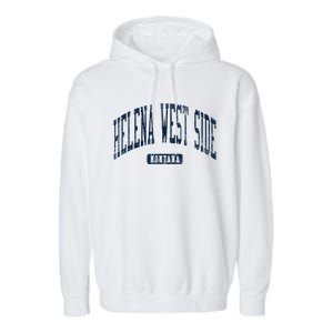 Helena West Side Montana Style Blue Garment-Dyed Fleece Hoodie