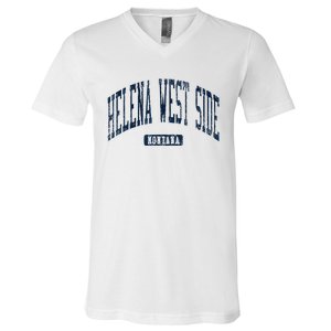 Helena West Side Montana Style Blue V-Neck T-Shirt