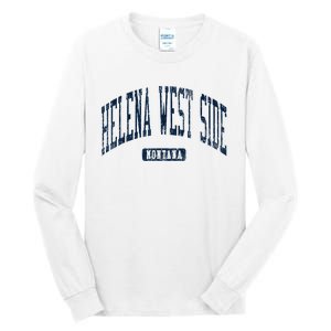 Helena West Side Montana Style Blue Tall Long Sleeve T-Shirt