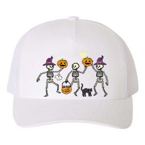 Halloween Witch Skeletons Pumpkins Costume Yupoong Adult 5-Panel Trucker Hat