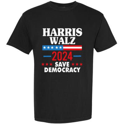 Harris Walz Save Democracy Garment-Dyed Heavyweight T-Shirt