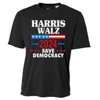 Harris Walz Save Democracy Cooling Performance Crew T-Shirt