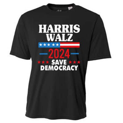 Harris Walz Save Democracy Cooling Performance Crew T-Shirt