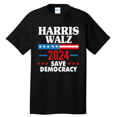 Harris Walz Save Democracy Tall T-Shirt