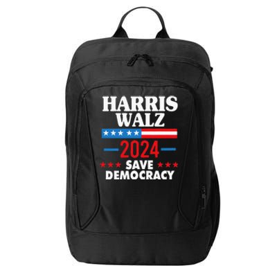 Harris Walz Save Democracy City Backpack