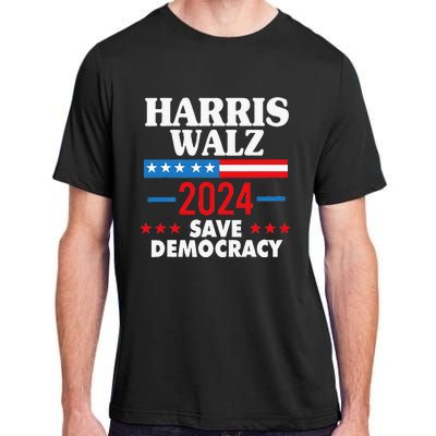 Harris Walz Save Democracy Adult ChromaSoft Performance T-Shirt