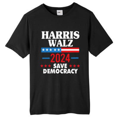 Harris Walz Save Democracy Tall Fusion ChromaSoft Performance T-Shirt