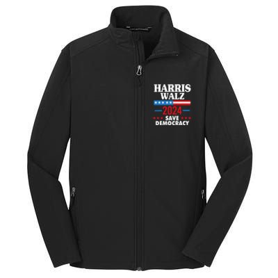 Harris Walz Save Democracy Core Soft Shell Jacket