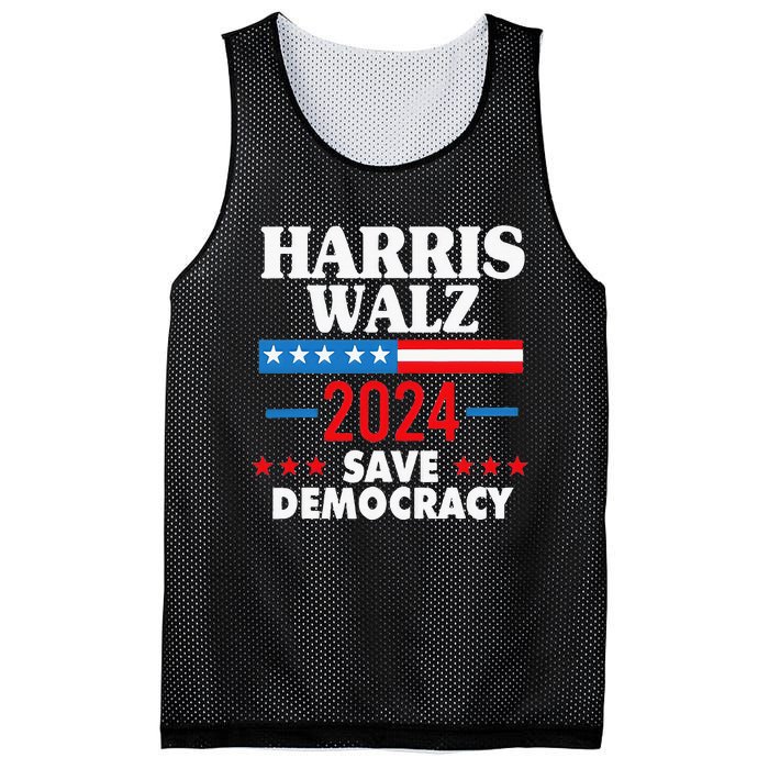 Harris Walz Save Democracy Mesh Reversible Basketball Jersey Tank