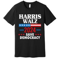 Harris Walz Save Democracy Premium T-Shirt