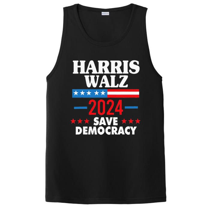 Harris Walz Save Democracy PosiCharge Competitor Tank