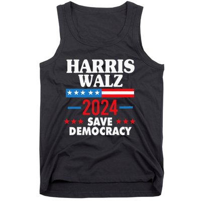 Harris Walz Save Democracy Tank Top