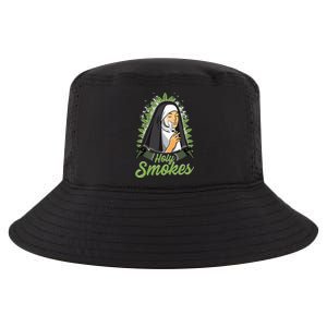 Holy Weed Smokes Funny Nun Cool Comfort Performance Bucket Hat