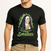 Holy Weed Smokes Funny Nun Cooling Performance Crew T-Shirt