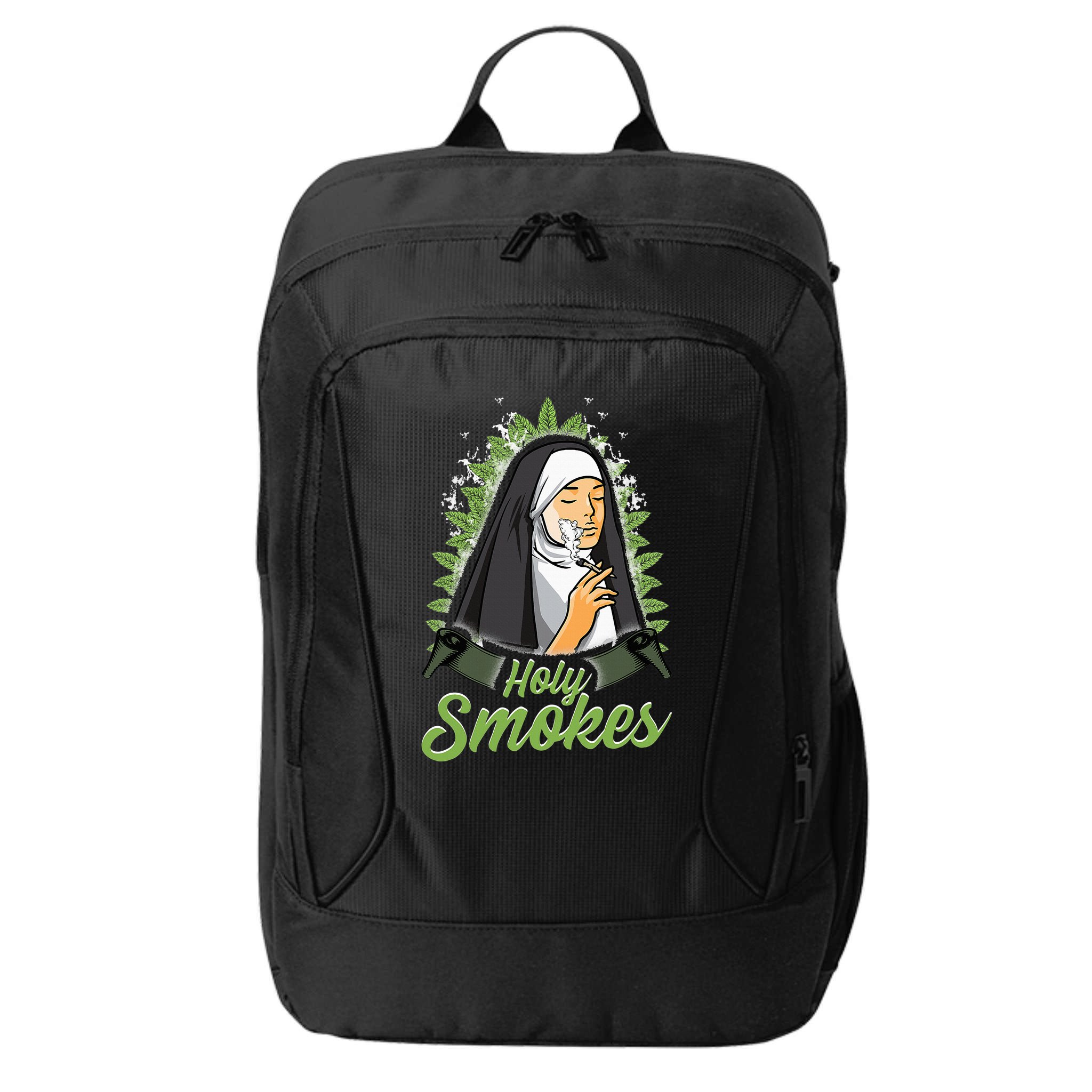 Holy Weed Smokes Funny Nun City Backpack