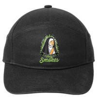 Holy Weed Smokes Funny Nun 7-Panel Snapback Hat