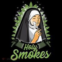 Holy Weed Smokes Funny Nun Flatbill Hat