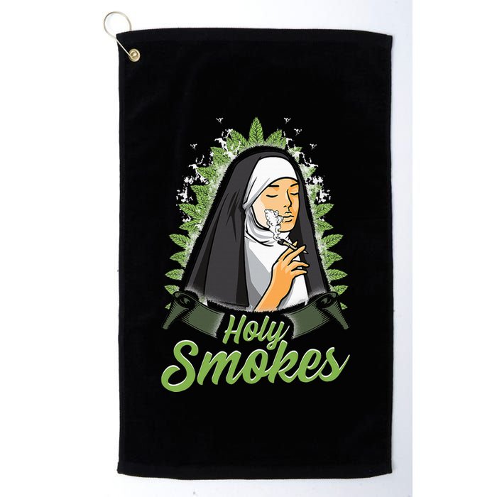 Holy Weed Smokes Funny Nun Golf Towel