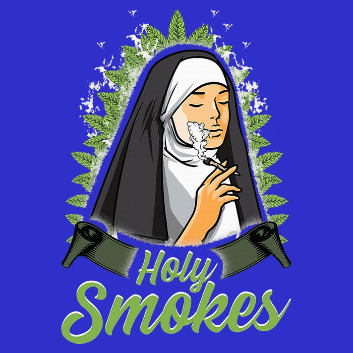 Holy Weed Smokes Funny Nun Long Sleeve Shirt