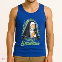 Holy Weed Smokes Funny Nun Tank Top