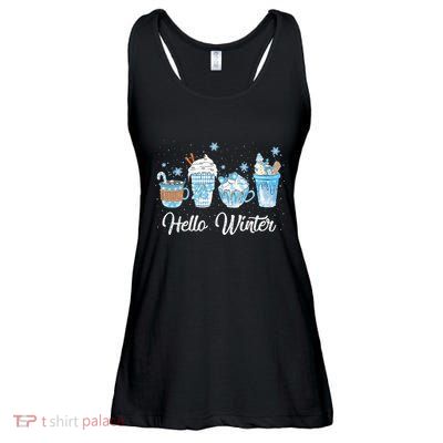Hello Winter Sweet Cozy Coffee Lovers Snowman Christmas Ladies Essential Flowy Tank