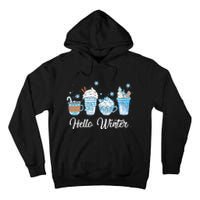 Hello Winter Sweet Cozy Coffee Lovers Snowman Christmas Tall Hoodie