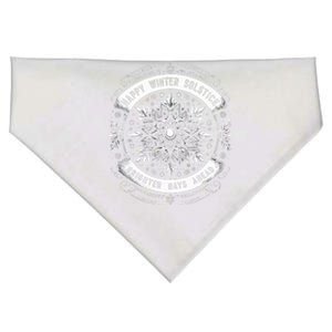 Happy Winter Solstice Brighter Snowflake Days Ahead USA-Made Doggie Bandana