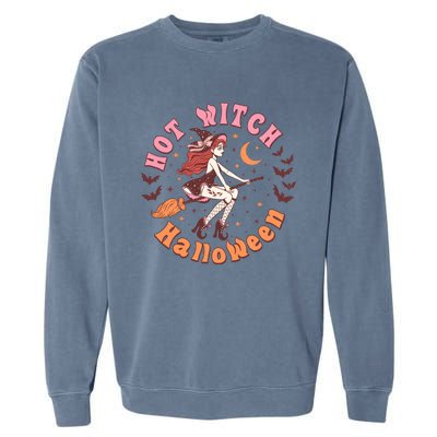 Hot Witch Spooky Halloween Gift Garment-Dyed Sweatshirt