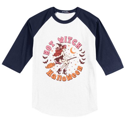 Hot Witch Spooky Halloween Gift Baseball Sleeve Shirt