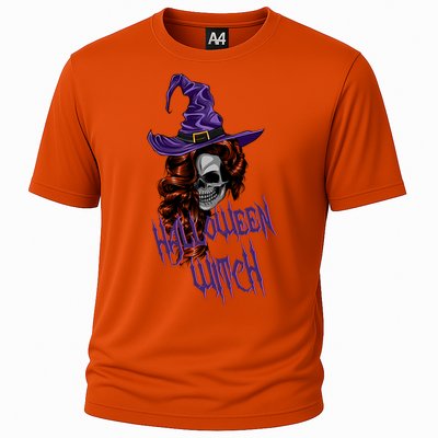 Halloween Witch Scary Halloween Skull Witch Skeleton Gift Cooling Performance Crew T-Shirt