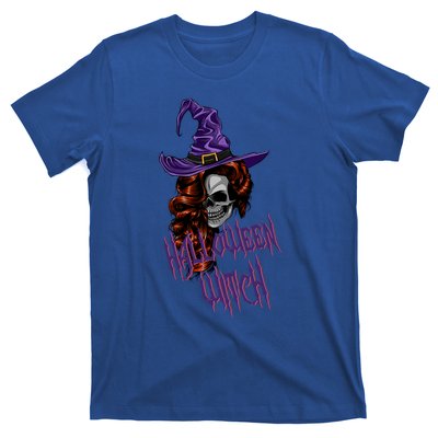 Halloween Witch Scary Halloween Skull Witch Skeleton Gift T-Shirt