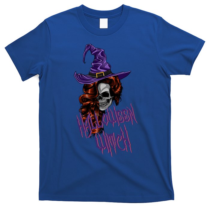 Halloween Witch Scary Halloween Skull Witch Skeleton Gift T-Shirt