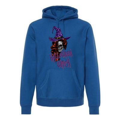 Halloween Witch Scary Halloween Skull Witch Skeleton Gift Premium Hoodie