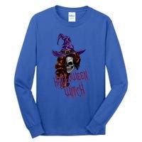 Halloween Witch Scary Halloween Skull Witch Skeleton Gift Tall Long Sleeve T-Shirt