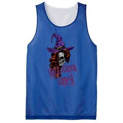 Halloween Witch Scary Halloween Skull Witch Skeleton Gift Mesh Reversible Basketball Jersey Tank