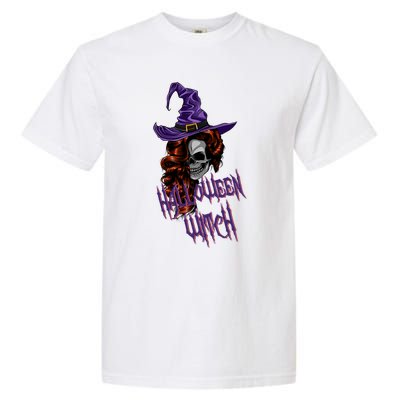 Halloween Witch Scary Halloween Skull Witch Skeleton Gift Garment-Dyed Heavyweight T-Shirt