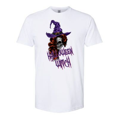 Halloween Witch Scary Halloween Skull Witch Skeleton Gift Softstyle CVC T-Shirt