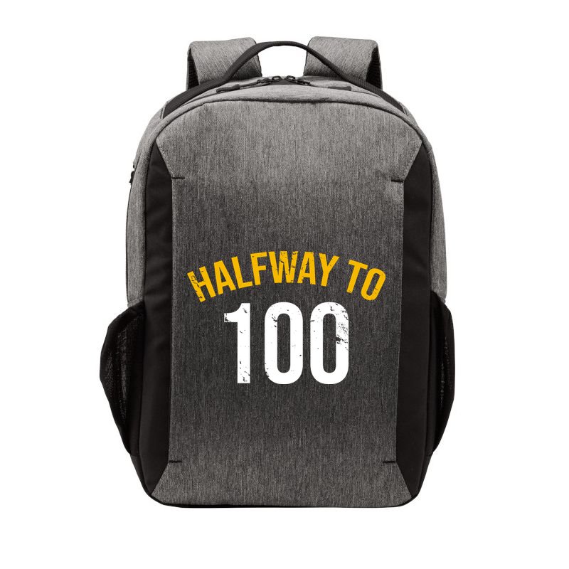 Half Way To 100, Funny 50th Birthday Joke Vector Backpack