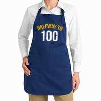 Half Way To 100, Funny 50th Birthday Joke Apron