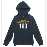 Half Way To 100, Funny 50th Birthday Joke Urban Pullover Hoodie