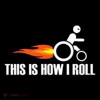 Handicap Wheelchair This Is How I Roll Women's V-Neck T-Shirt